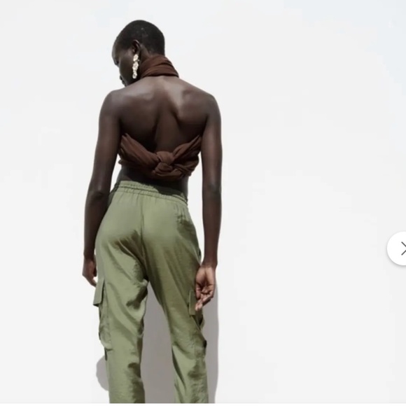 Zara Light Weight Drawstring Cargo Pants - Picture 7 of 9